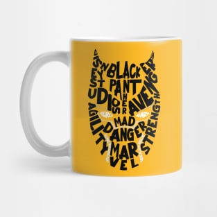 Typographic Black Panther Mug